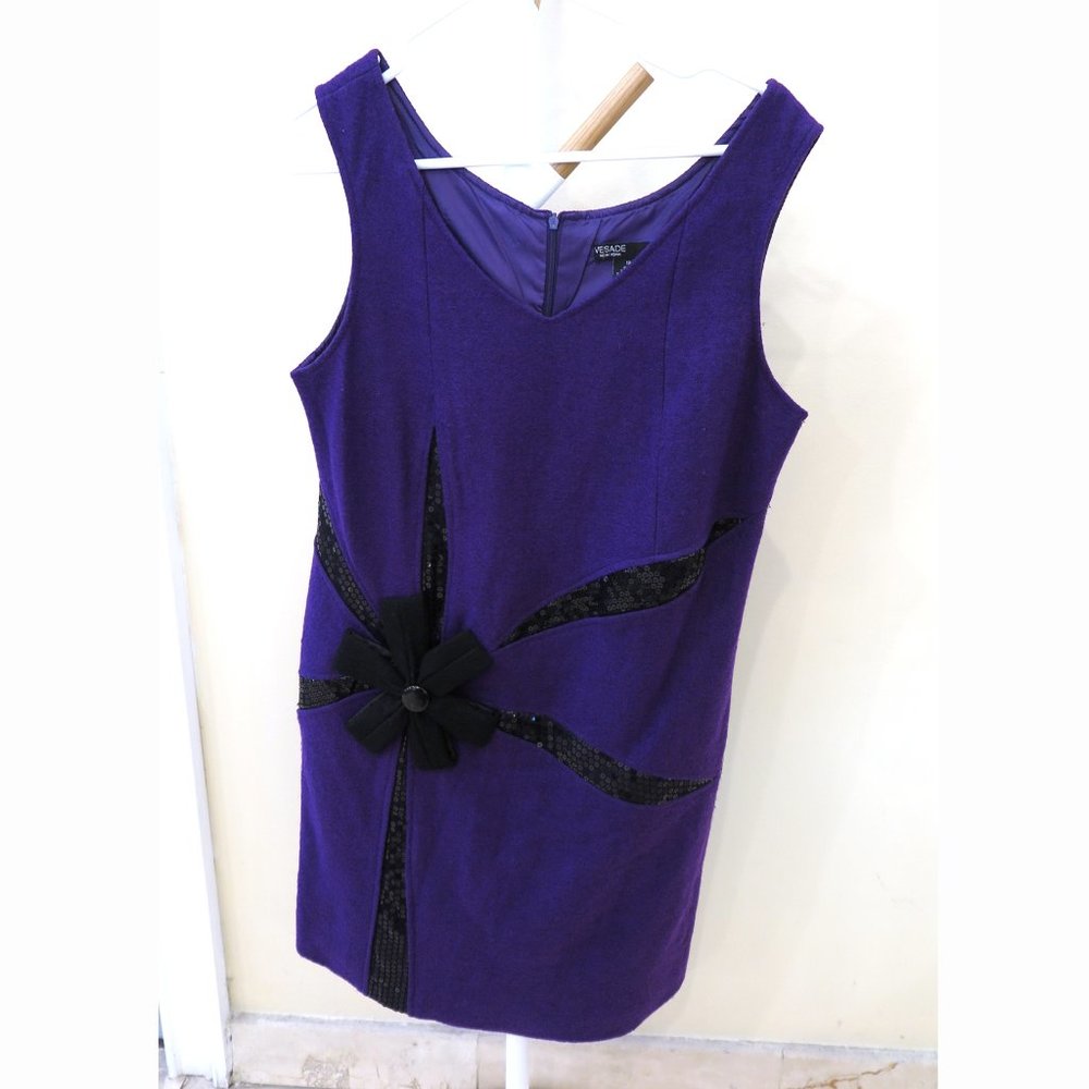 Vesade New York Fuzzy Purple Fully Lined Wool